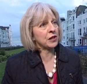 Theresa May speaking in Brighton - Photo: ITV 