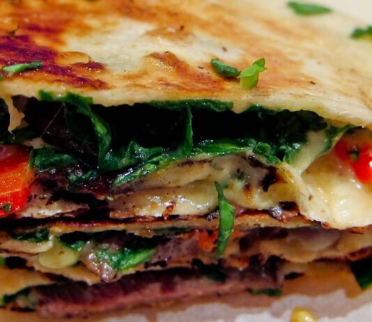 Beef Tortilla with Mozzarella and Spinach – Perfect Friday Night Splurge