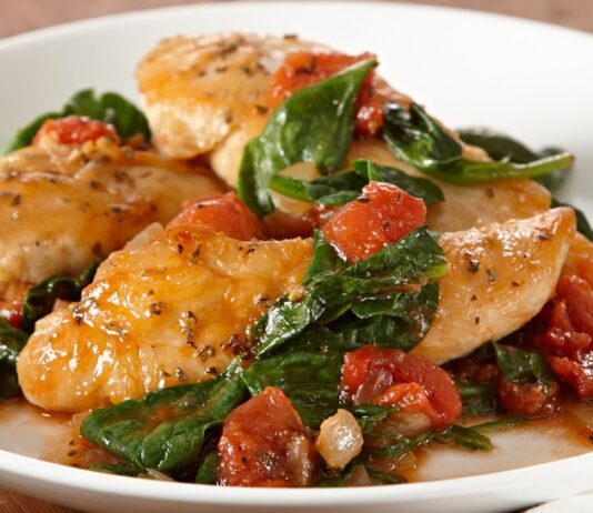 Fried Chicken with Tomatoes