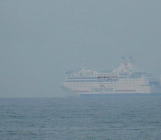 Bjournal Weekly Cartoon – Large Ferry Spotted Drifting in Brighton Sea