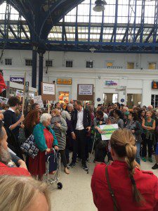 Protests were held last week at Brighton Station