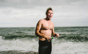David, during one of his many practice swims on the South Coast.