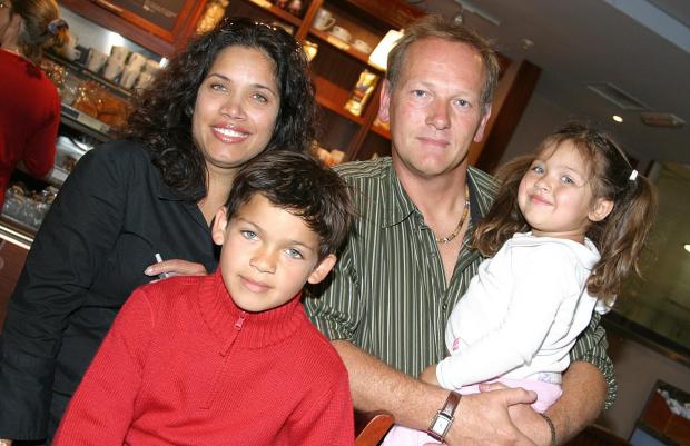 Mason and family at Gatwick Airport before his 2004 summer switch to Spanish giants Real Madrid.