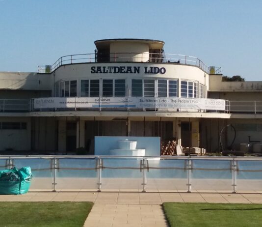 Roughly Three Weeks Till Its Reopening – Saltdean Lido is looking great!