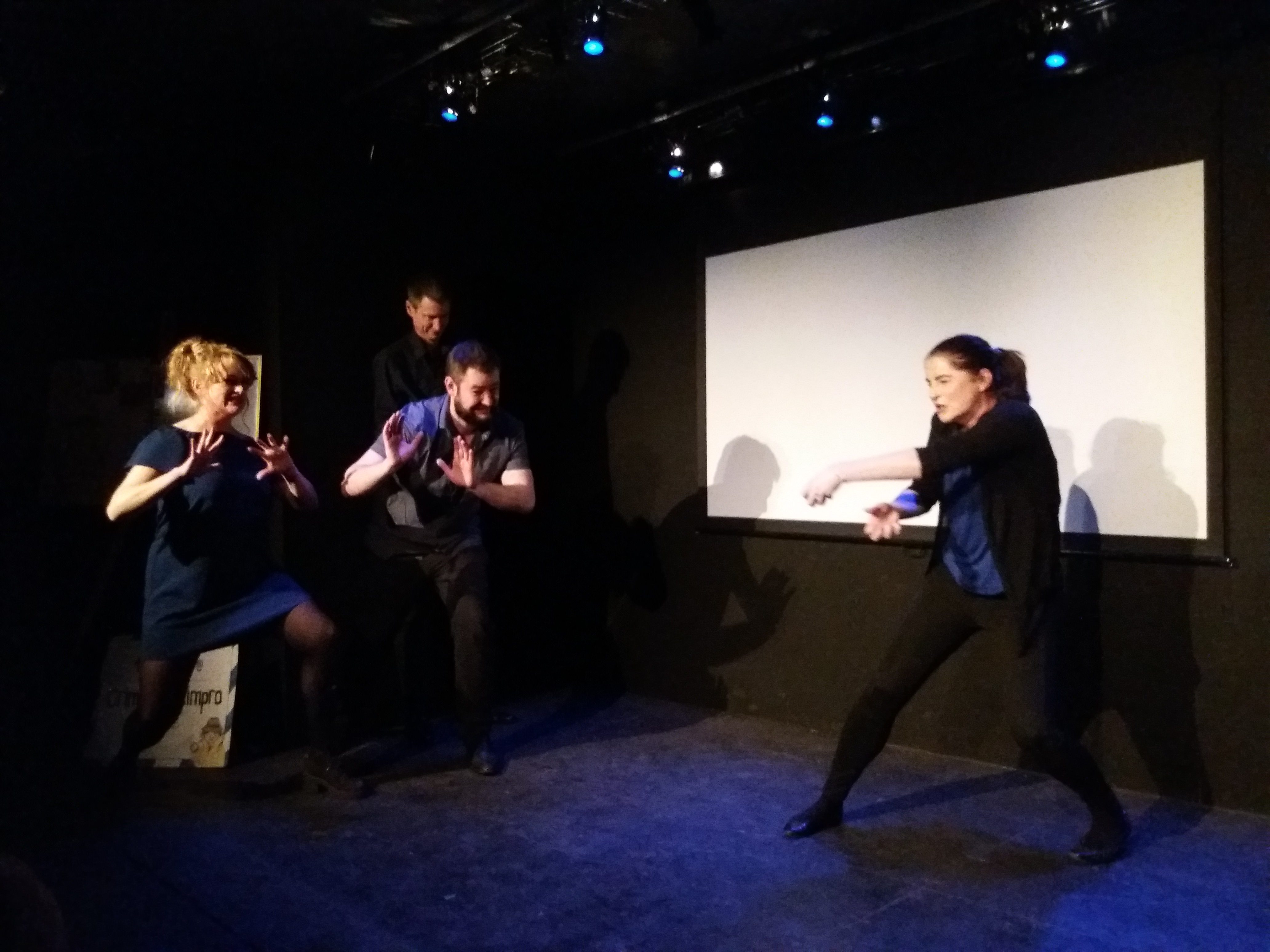 With hardly any requisites, the actors appealed to the audiences imagination.