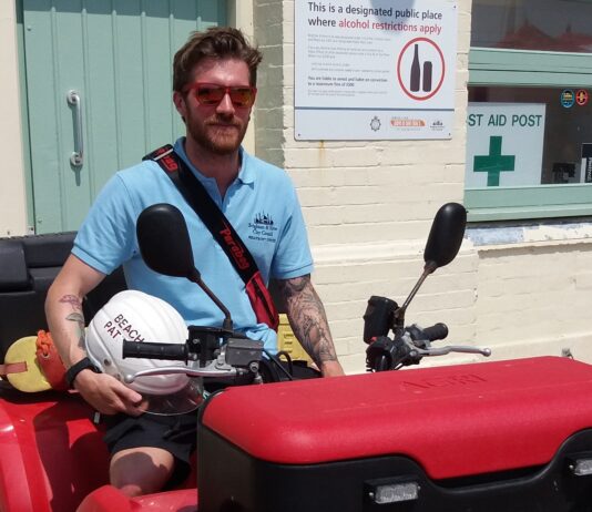 Patrolling Along The Beach On His Quadbike Making Sure Everyone Is Safe! Meet Mark Jubb!