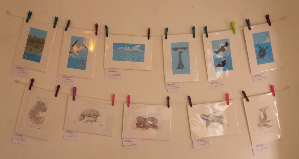 Her current exhibition at Junkyard Dogs also includes some of her illustrations.