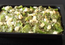 Delicious Couscous Broccoli Gratin With Feta Cheese
