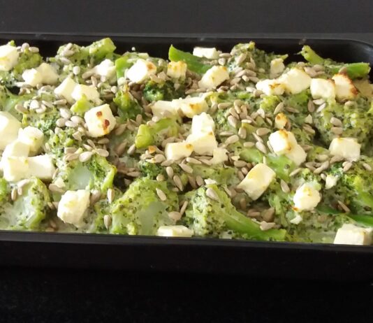 Delicious Couscous Broccoli Gratin With Feta Cheese