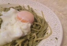 GF Dinners: Pesto Pasta With A Poached Egg