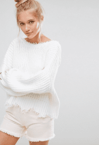 Via: ASOS Wildfox Laddered Crop Knit Jumper 