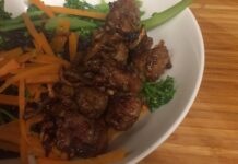 GF Dinners: Sticky Meatballs and Black Noodles