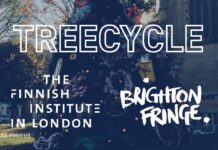 16ft ‘Treecycle’ Christmas Tree At St Peter’s Church Marks Start of Collaboration Between Brighton Fringe and the Finish Institute