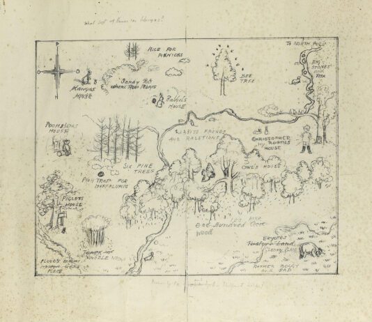 A.A. Milne’s Original 1926 Winnie-the-Pooh Map For Sale