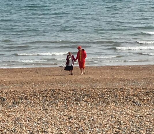 Amazing Brighton Lifeguard Helps Elderly Woman Dip Toes in Sea