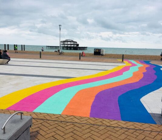 Brighton Artist Brings Happiness in The Rain With New Seafront Installation