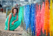 Brighton Beach Art Installation Using 9000 Plastic Bottle Tops Unveiled!