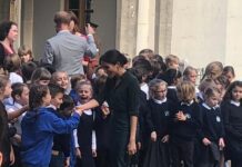 Meghan and Harry Meet School Children in Brighton Visit