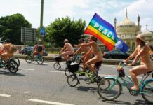 Naked Bike Ride and Extinction Rebellion unite