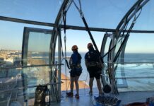 Eighteen brave people took part in the iDrop charity event