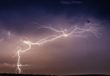 Lightning storm strikes Brighton