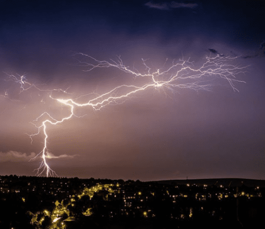 Lightning storm strikes Brighton