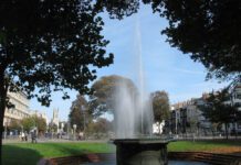 Mazda Fountain finally bursts back into life