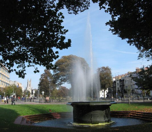 Mazda Fountain finally bursts back into life