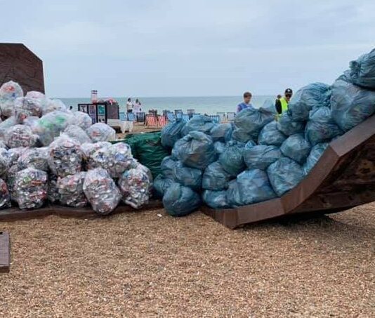 Brighton beach littered with laughing gas canisters after Pride