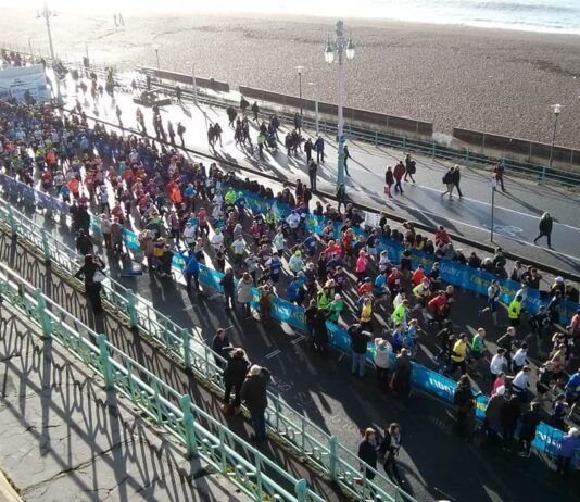Brighton runners brave stormy weather for Half Marathon