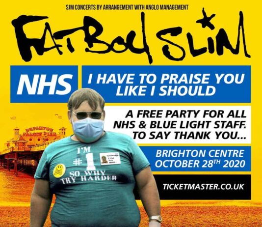 Fatboy Slim announces free concert for staff of the NHS, Ambulance and Police workers