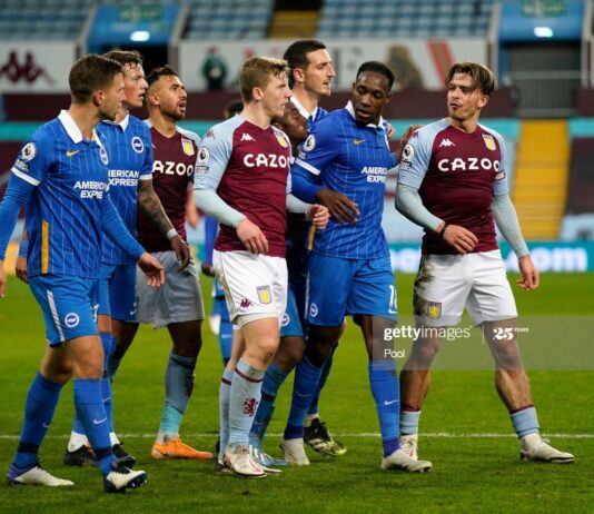 Brighton Survive Late Controversy to Take All Three Points at Villa Park