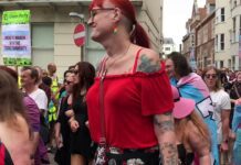 Marching with Trans Pride