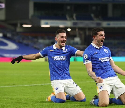 Brighton fight back from 3-1 down against Wolves to earn an emphatic 3-3 draw