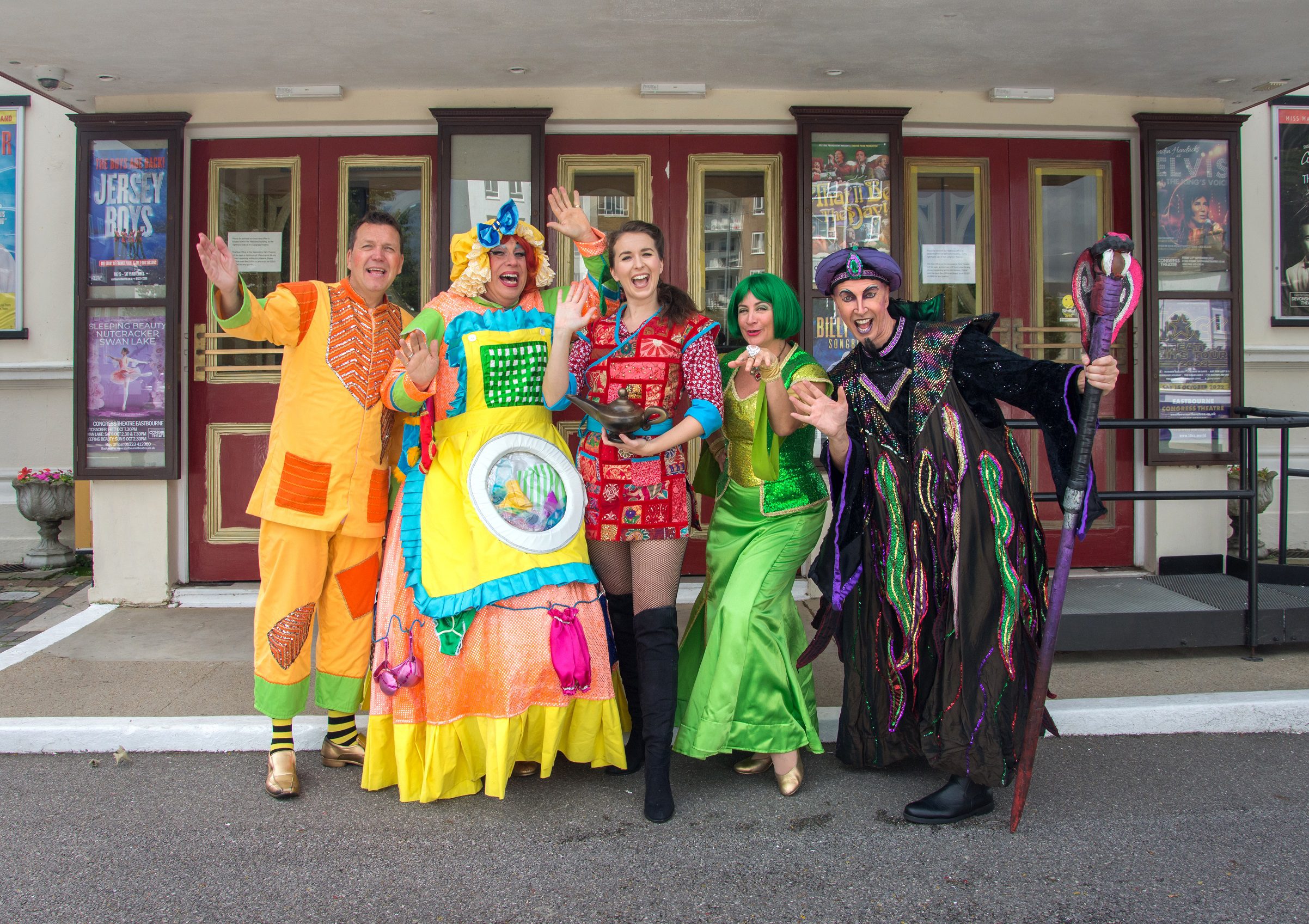 Reszied Aladdin Cast Outside Venue Brighton Journal