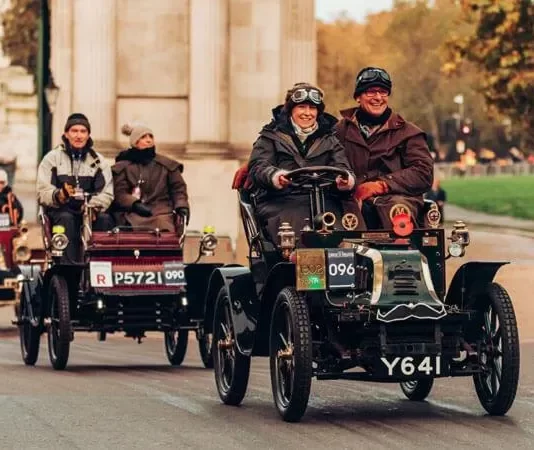 London to Brighton Veteran Car Rally Ends At the Seafront Yesterday