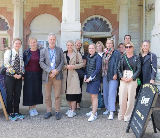 Swedish Embassy visits Brighton Museum to celebrate ABBA’s Eurovision anniversary