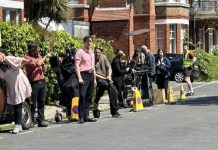 Filming vans for actor Matt Smith’s new Sky TV show spotted in Hove