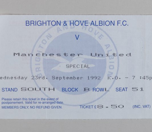 Ticket from Beckham’s United debut match vs The Seagulls up for auction at £600