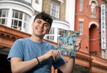 EASTBOURNE LOCAL AND DEAR EVAN HANSEN STAR SONNY MONAGHAN ARRIVES IN BRIGHTON