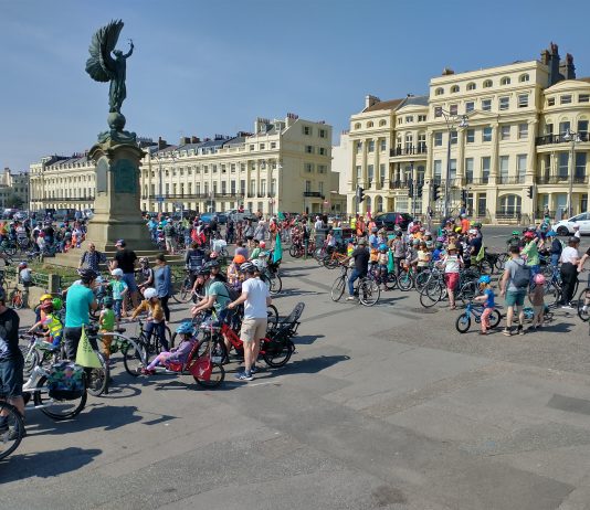 Kidical Mass Celebrates New Cycle Lanes and Calls for More In Brighton