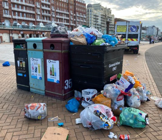 24 tonnes of rubbish cleared from seafront following busy weekends