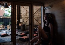 Inside Brighton’s first sauna café : Luna Hut