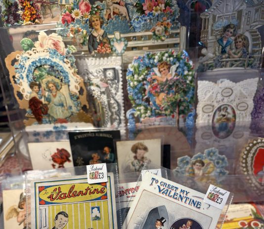 Vintage Valentine’s cards return to Snoopers Paradise in Brighton