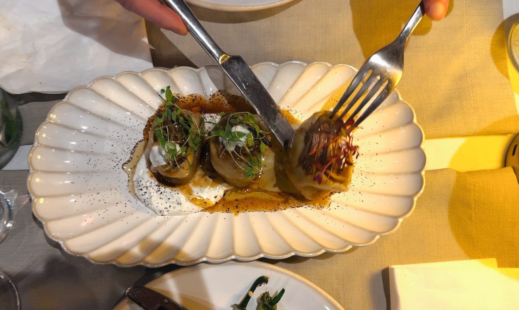 Eggplant Musakka at Istanbull Katz Brighton