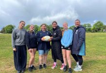 Dozens of local girls given introduction to rugby as part of efforts to increase participation