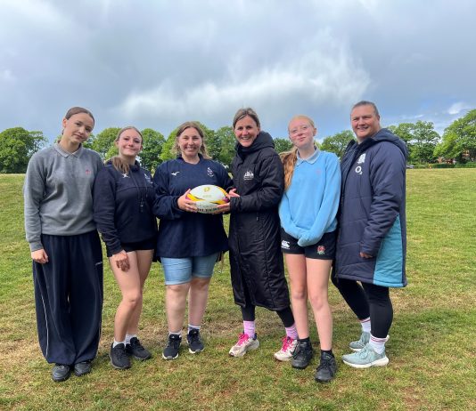 Dozens of local girls given introduction to rugby as part of efforts to increase participation