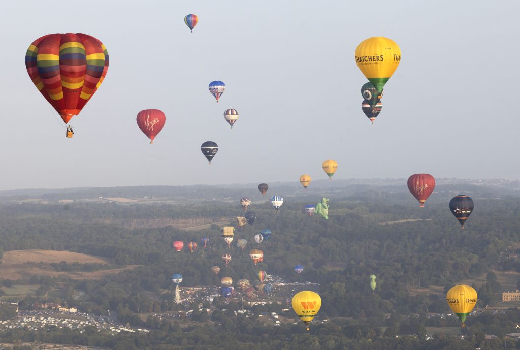 ristol Balloon Fiesta — hot air balloons over Ashton Court